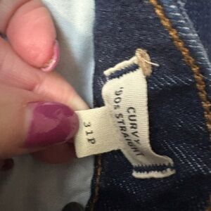 Madewell Curve '90s Straight Leg Jeans - Dark Blue